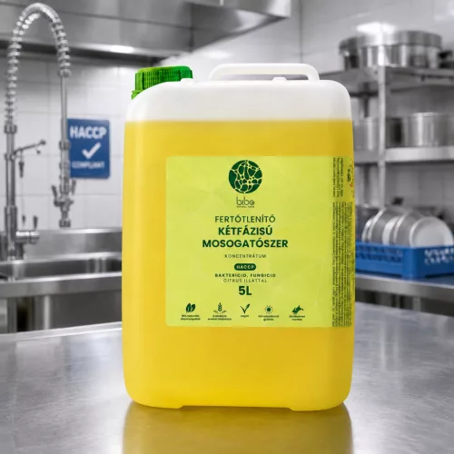 Cleaneco Fertőtlenítő Kétfázisú Mosogatószer 5 l.
