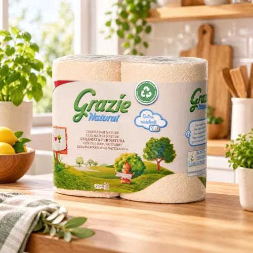 Lucart Grazie Natural 2 rétegű tekercses kéztörlő