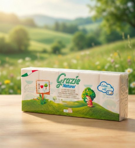 GRAZIE NATURAL 4 RÉTEGŰ PAPÍRZSEBKENDŐ 