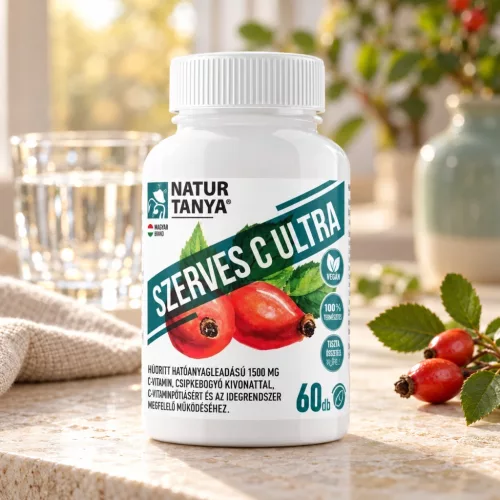 Natur Tanya® Szerves C Ultra – 1500 mg retard C-vitamin (60 db)
