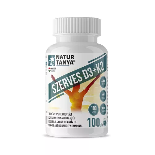 Natur Tanya® Szerves D3 és K2-vitamin – 4000 NE (100 db)