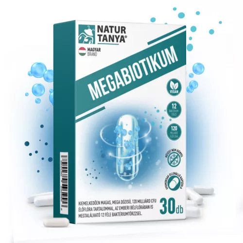 Natur Tanya® Megabiotikum – 120 milliárd CFU élőflóra (30 kapszula)