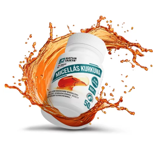 Natur Tanya® Micellás Kurkuma – kurkuminnal és D3-vitaminnal (50 kapszula)