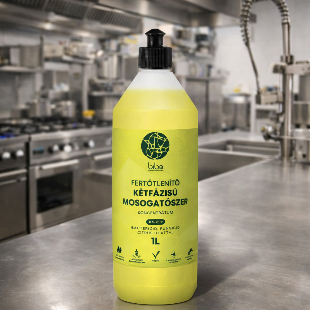 Cleaneco Fertőtlenítő Kétfázisú Mosogatószer 1 l. koncentrátum